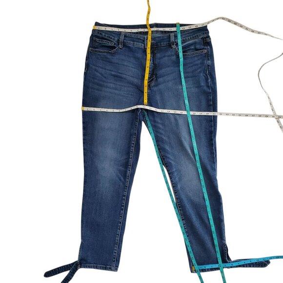 St John's Bay Skinny Leg Ankle Tie Jeans Size 18 - Picture 5 of 5